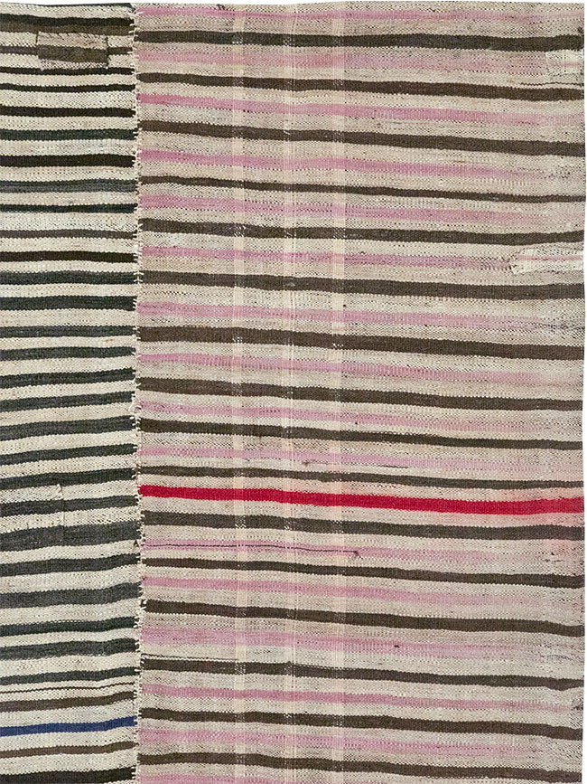 Vintage Persian Flatweave Kilim Accent Carpet, No.30154 - Gsblank