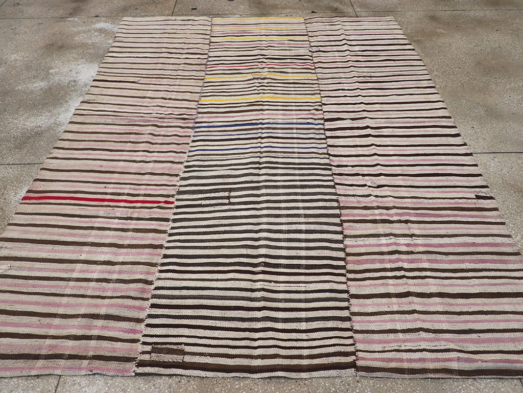 Vintage Persian Flatweave Kilim Accent Carpet, No.30154 - Gsblank