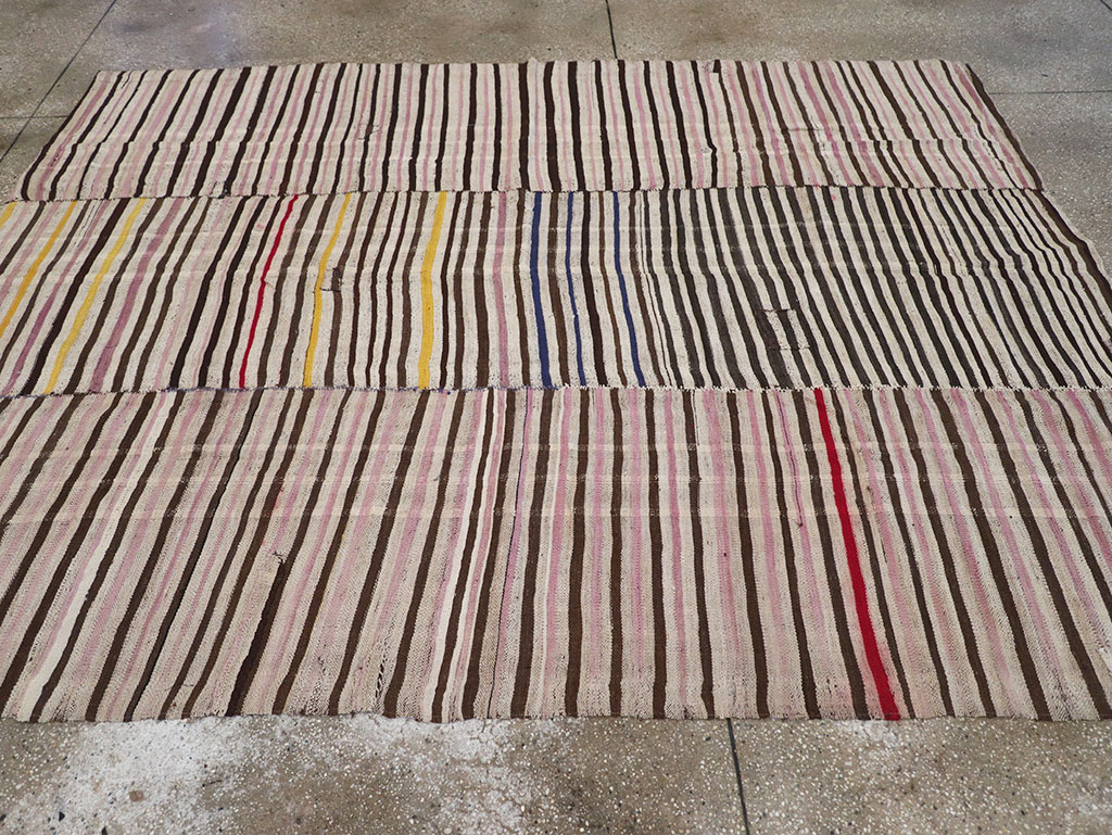 Vintage Persian Flatweave Kilim Accent Carpet, No.30154 - Gsblank