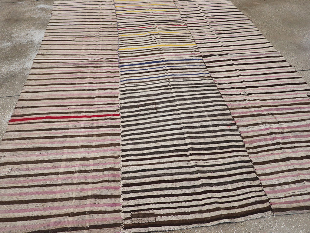 Vintage Persian Flatweave Kilim Accent Carpet, No.30154 - Gsblank