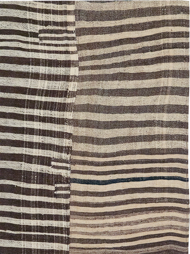 Vintage Persian Flatweave Kilim Room Size Carpet, No.30161 - Gsblank