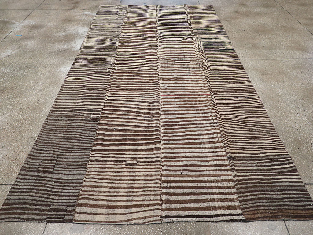 Vintage Persian Flatweave Kilim Room Size Carpet, No.30161 - Gsblank