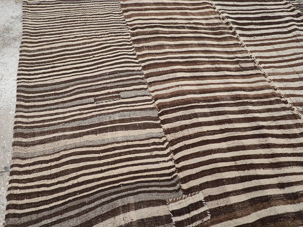 Vintage Persian Flatweave Kilim Room Size Carpet, No.30161 - Gsblank