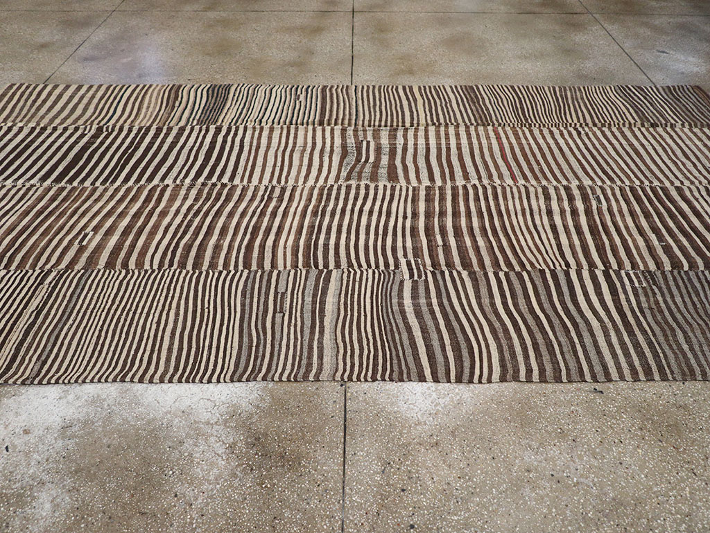 Vintage Persian Flatweave Kilim Room Size Carpet, No.30161 - Gsblank