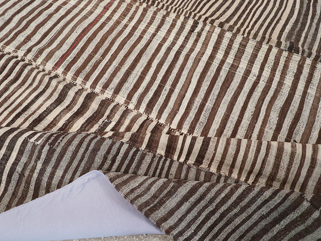 Vintage Persian Flatweave Kilim Room Size Carpet, No.30161 - Gsblank