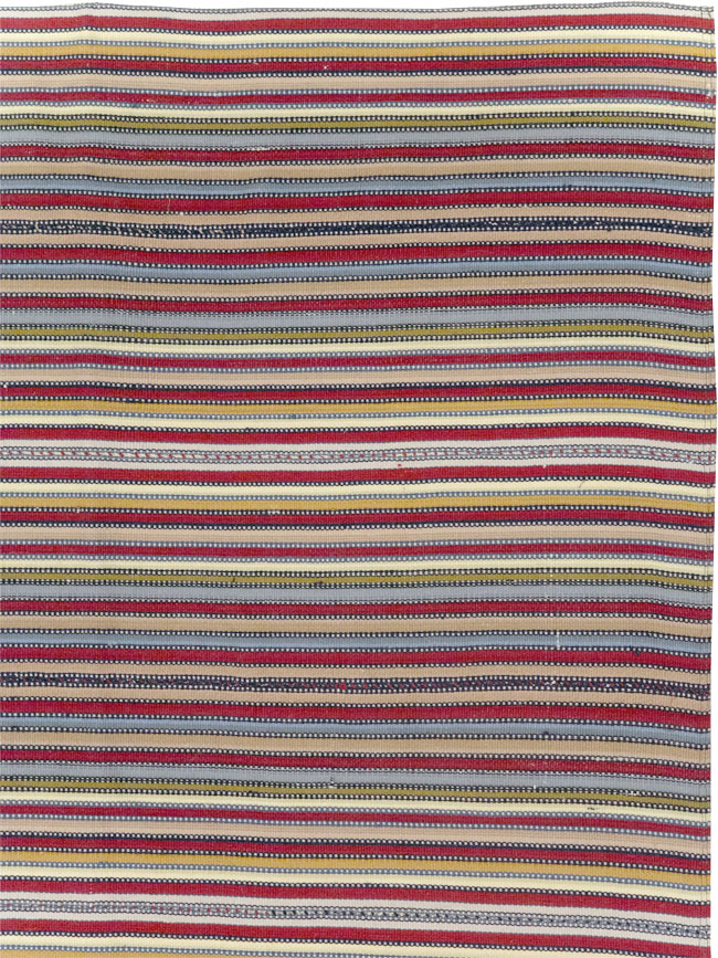 Vintage Turkish Flatweave Kilim Small Room Size Carpet, No.30164 - Gsblank