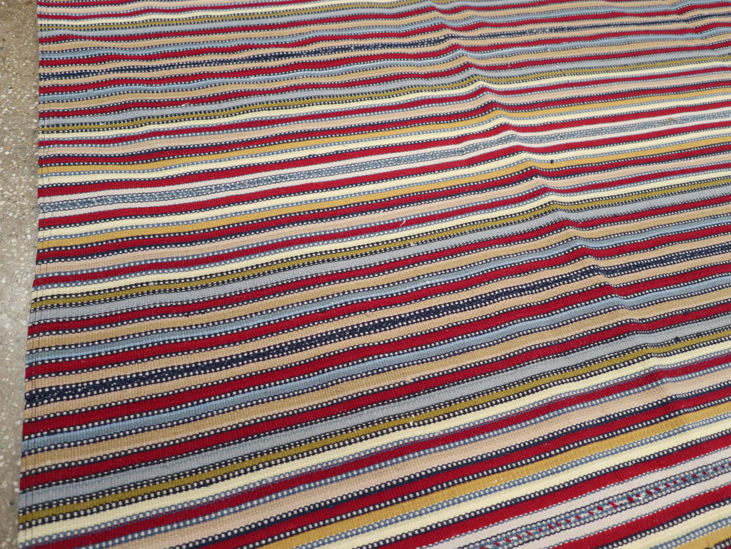 Vintage Turkish Flatweave Kilim Small Room Size Carpet, No.30164 - Gsblank