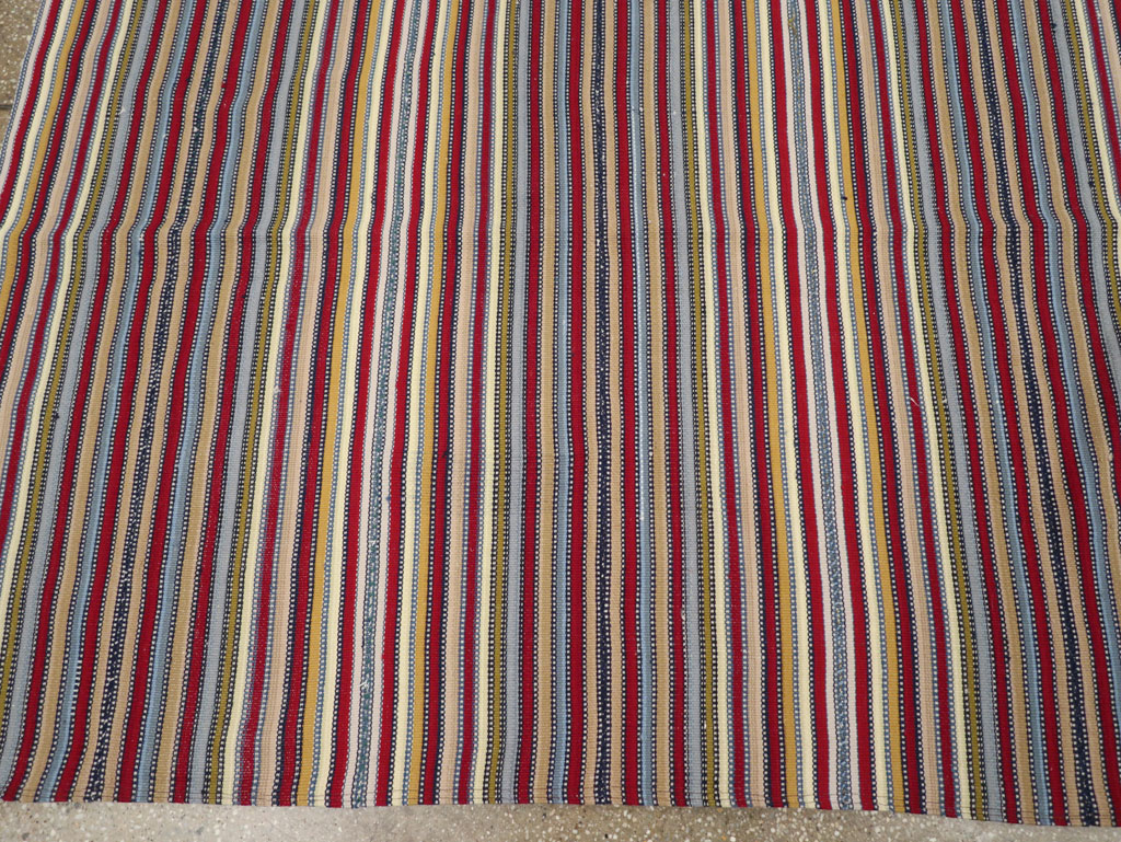 Vintage Turkish Flatweave Kilim Small Room Size Carpet, No.30164 - Gsblank