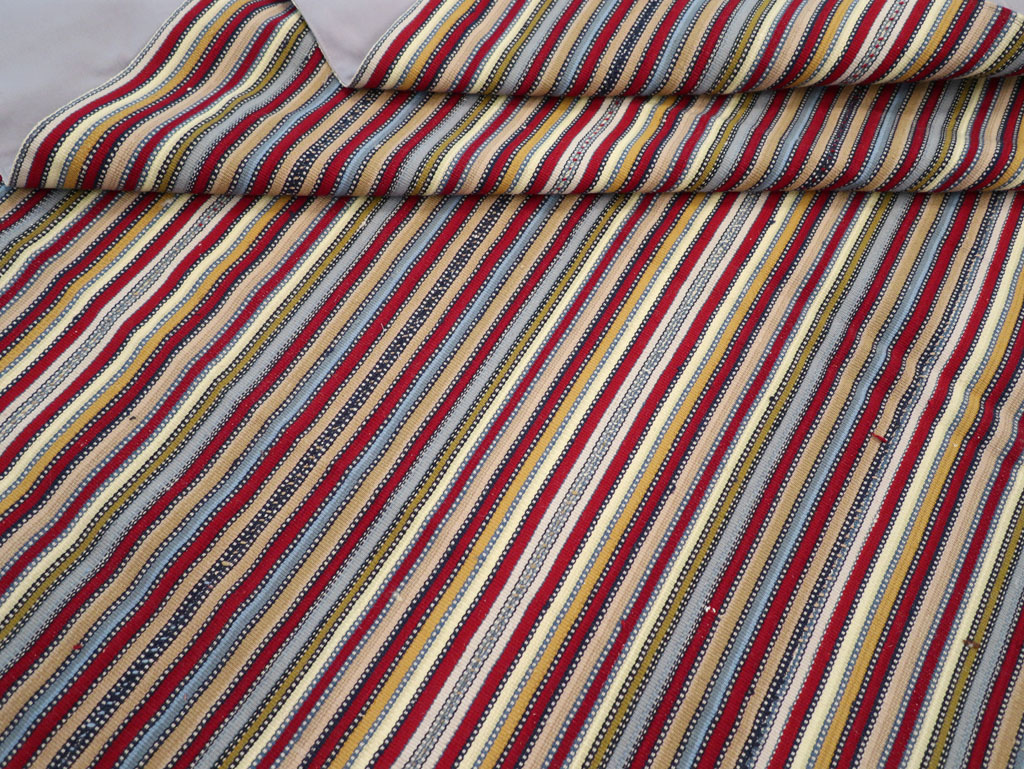 Vintage Turkish Flatweave Kilim Small Room Size Carpet, No.30164 - Gsblank