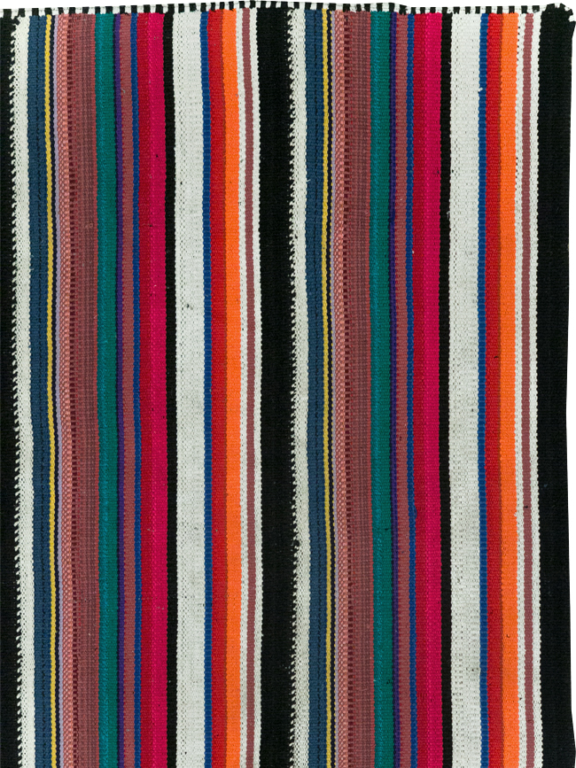 Vintage Turkish Flatweave Kilim Accent Rug, No.30165 - Gsblank