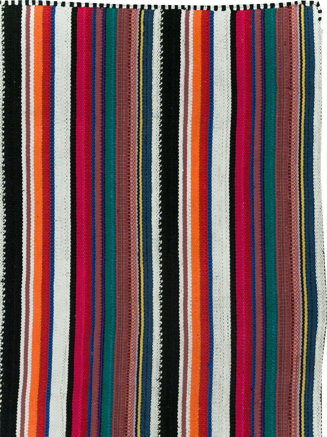 Vintage Turkish Flatweave Kilim Accent Rug, No.30165 - Gsblank