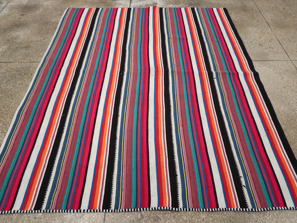 Vintage Turkish Flatweave Kilim Accent Rug, No.30165 - Gsblank