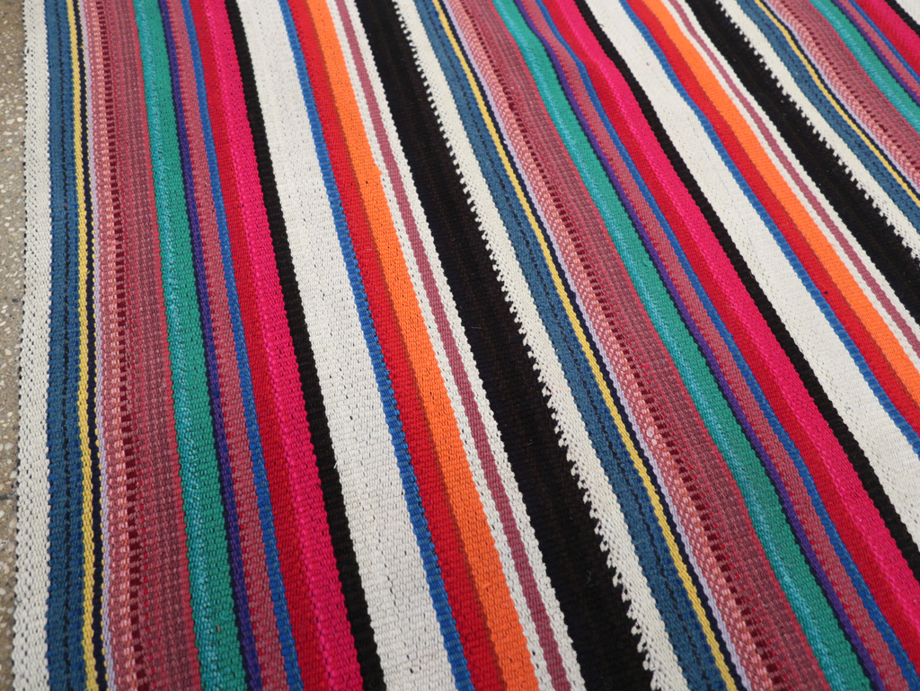 Vintage Turkish Flatweave Kilim Accent Rug, No.30165 - Gsblank