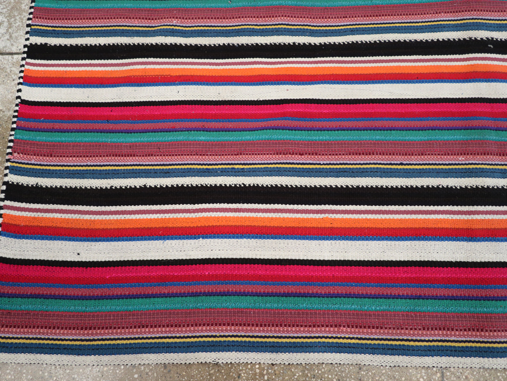Vintage Turkish Flatweave Kilim Accent Rug, No.30165 - Gsblank