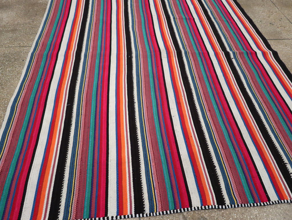 Vintage Turkish Flatweave Kilim Accent Rug, No.30165 - Gsblank