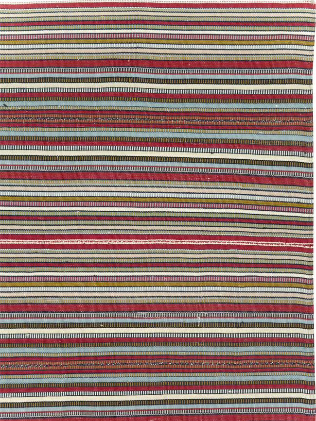 Vintage Turkish Flatweave Kilim Accent Carpet, No.30167 - Gsblank