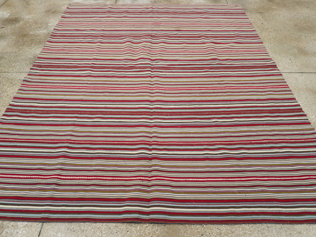Vintage Turkish Flatweave Kilim Accent Carpet, No.30167 - Gsblank