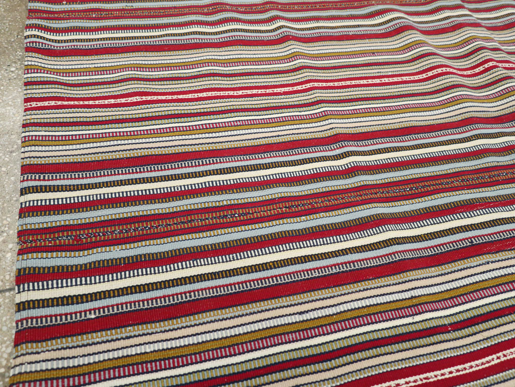 Vintage Turkish Flatweave Kilim Accent Carpet, No.30167 - Gsblank