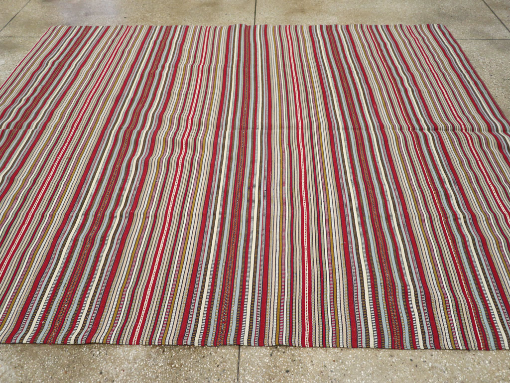 Vintage Turkish Flatweave Kilim Accent Carpet, No.30167 - Gsblank