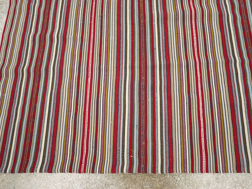 Vintage Turkish Flatweave Kilim Accent Carpet, No.30167 - Gsblank