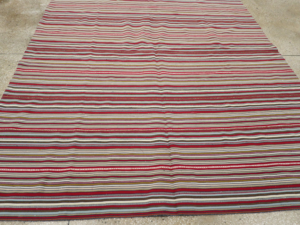 Vintage Turkish Flatweave Kilim Accent Carpet, No.30167 - Gsblank