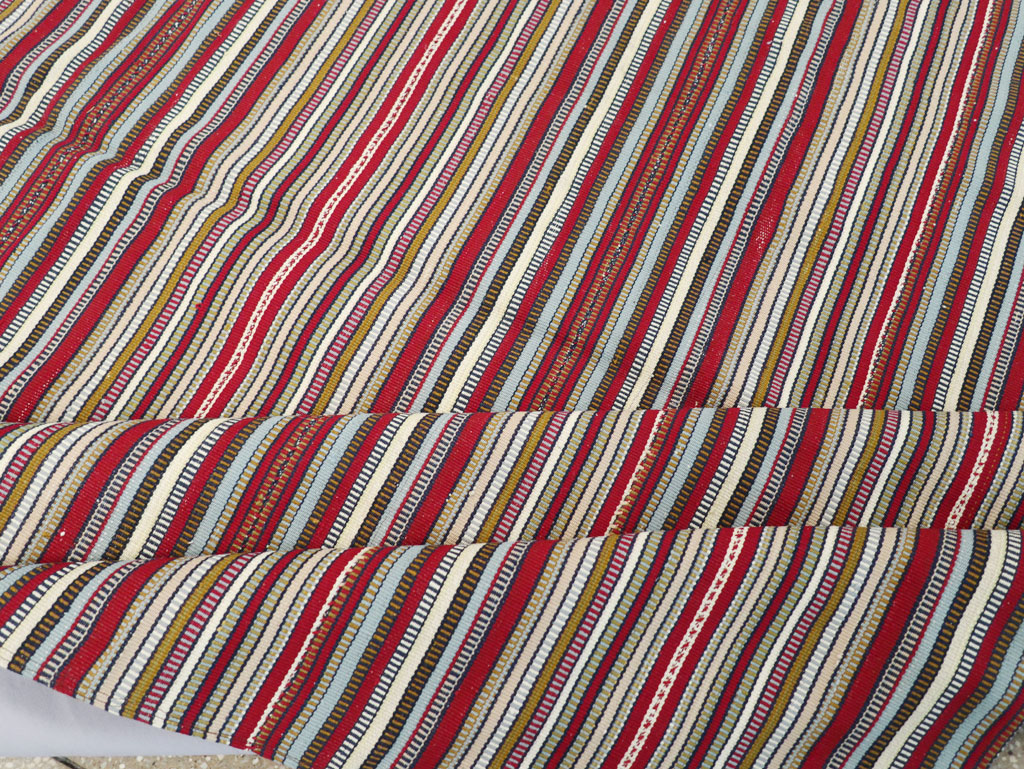 Vintage Turkish Flatweave Kilim Accent Carpet, No.30167 - Gsblank