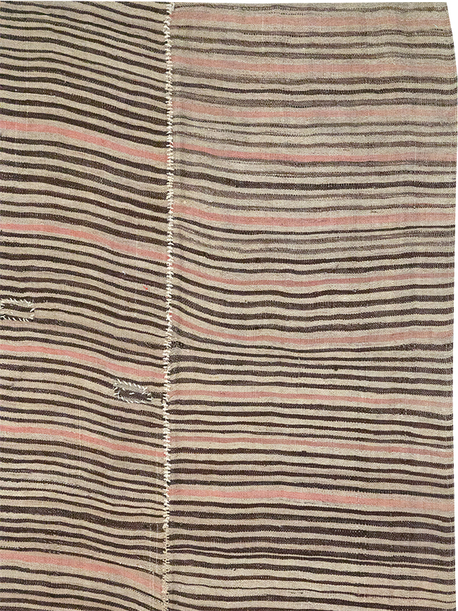 Vintage Persian Flatweave Kilim Room Size Carpet, No.30171 - Gsblank