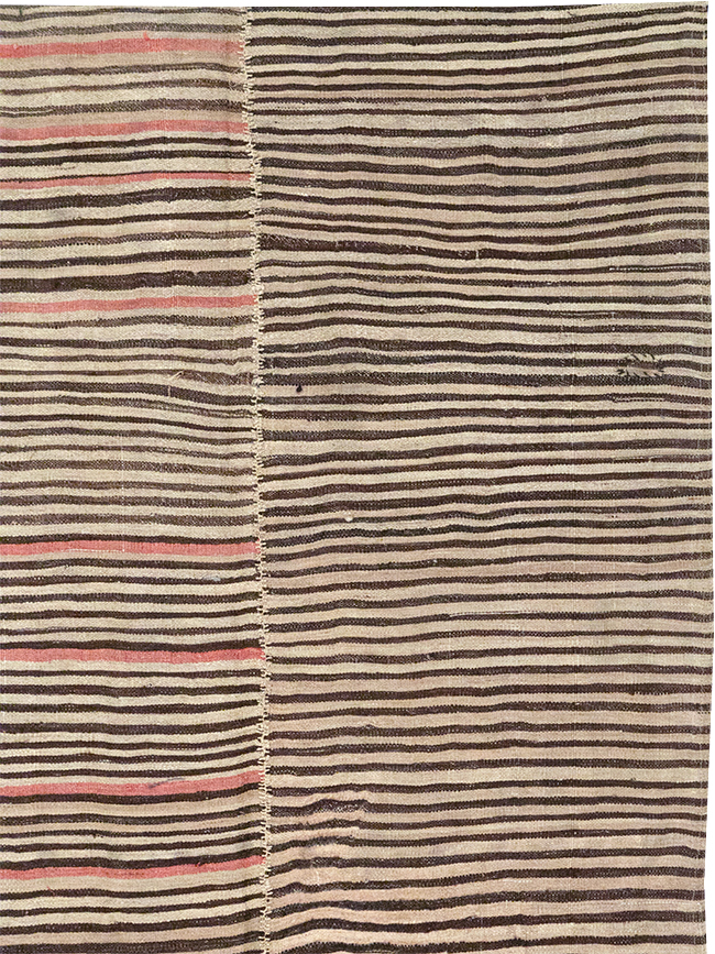 Vintage Persian Flatweave Kilim Room Size Carpet, No.30171 - Gsblank