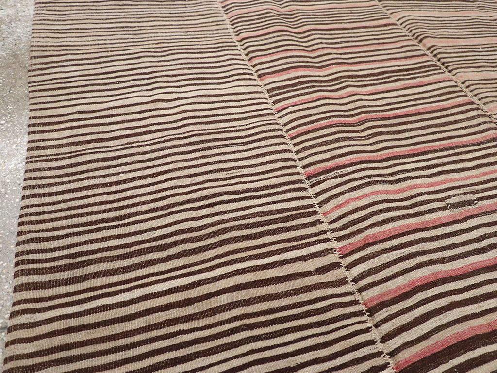 Vintage Persian Flatweave Kilim Room Size Carpet, No.30171 - Gsblank