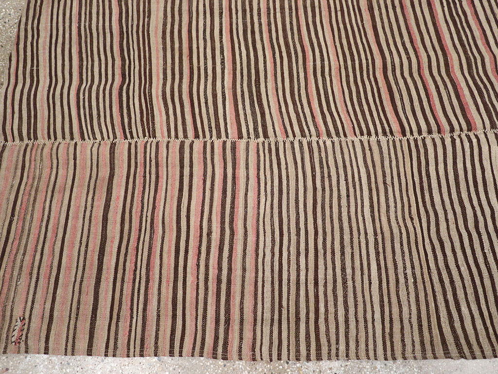 Vintage Persian Flatweave Kilim Room Size Carpet, No.30171 - Gsblank