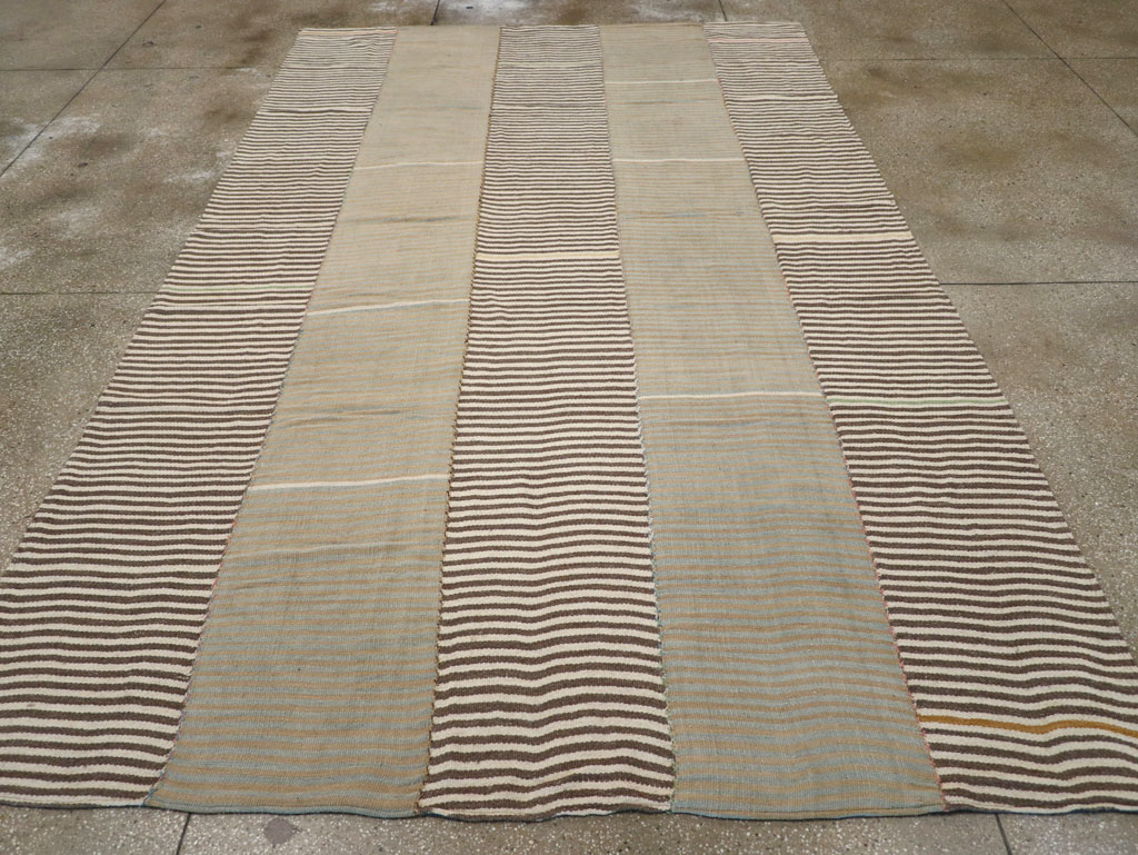 Modern Turkish Flatweave Kilim Room Size Carpet, No.30172 - Gsblank