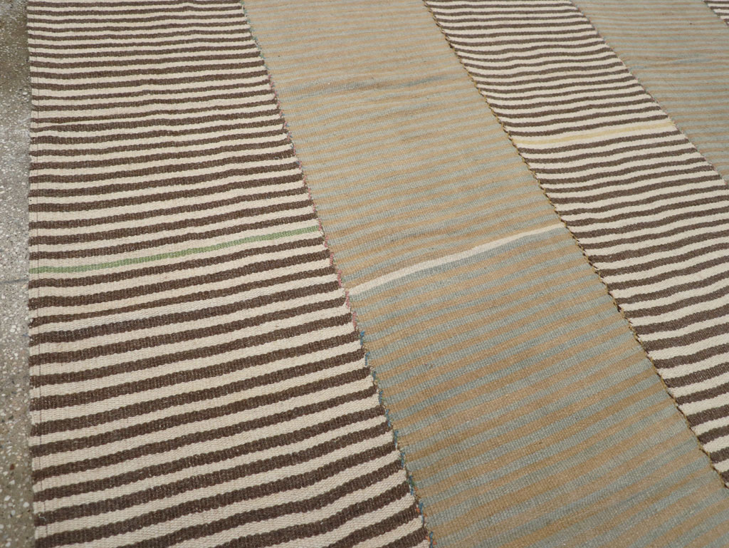 Modern Turkish Flatweave Kilim Room Size Carpet, No.30172 - Gsblank