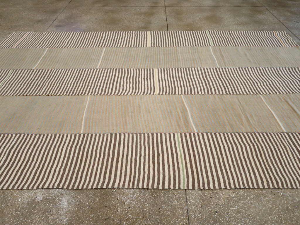 Modern Turkish Flatweave Kilim Room Size Carpet, No.30172 - Gsblank