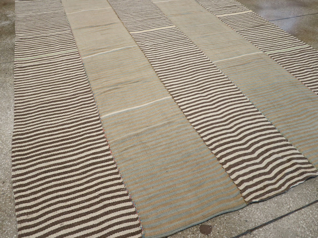 Modern Turkish Flatweave Kilim Room Size Carpet, No.30172 - Gsblank