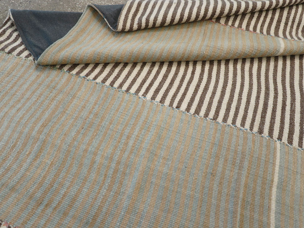 Modern Turkish Flatweave Kilim Room Size Carpet, No.30172 - Gsblank