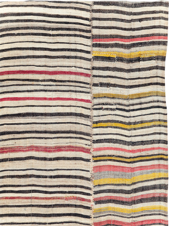 Vintage Persian Flatweave Kilim Accent Rug, No.30174 - Gsblank