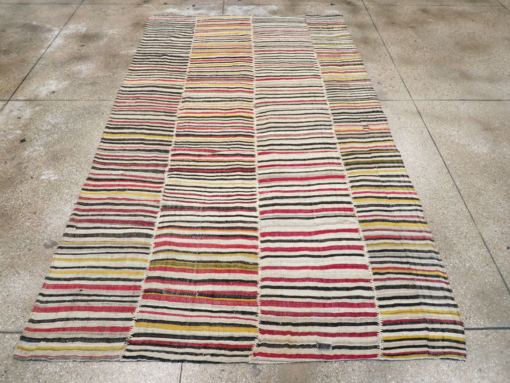 Vintage Persian Flatweave Kilim Accent Rug, No.30174 - Gsblank