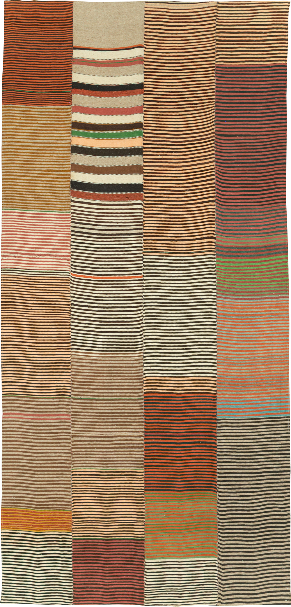 Vintage Turkish Flatweave Kilim Gallery Carpet, No.30177 - Gsblank