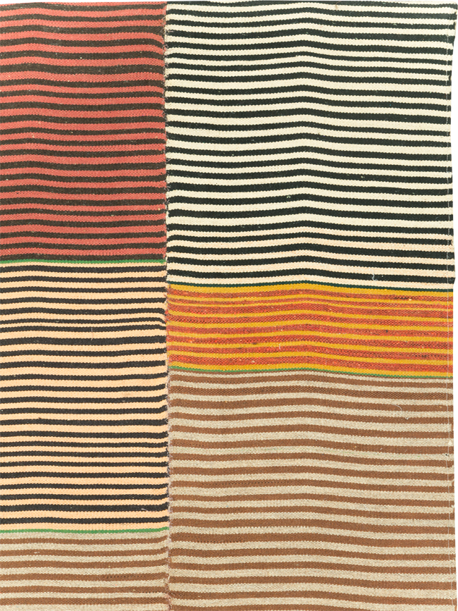 Vintage Turkish Flatweave Kilim Gallery Carpet, No.30177 - Gsblank