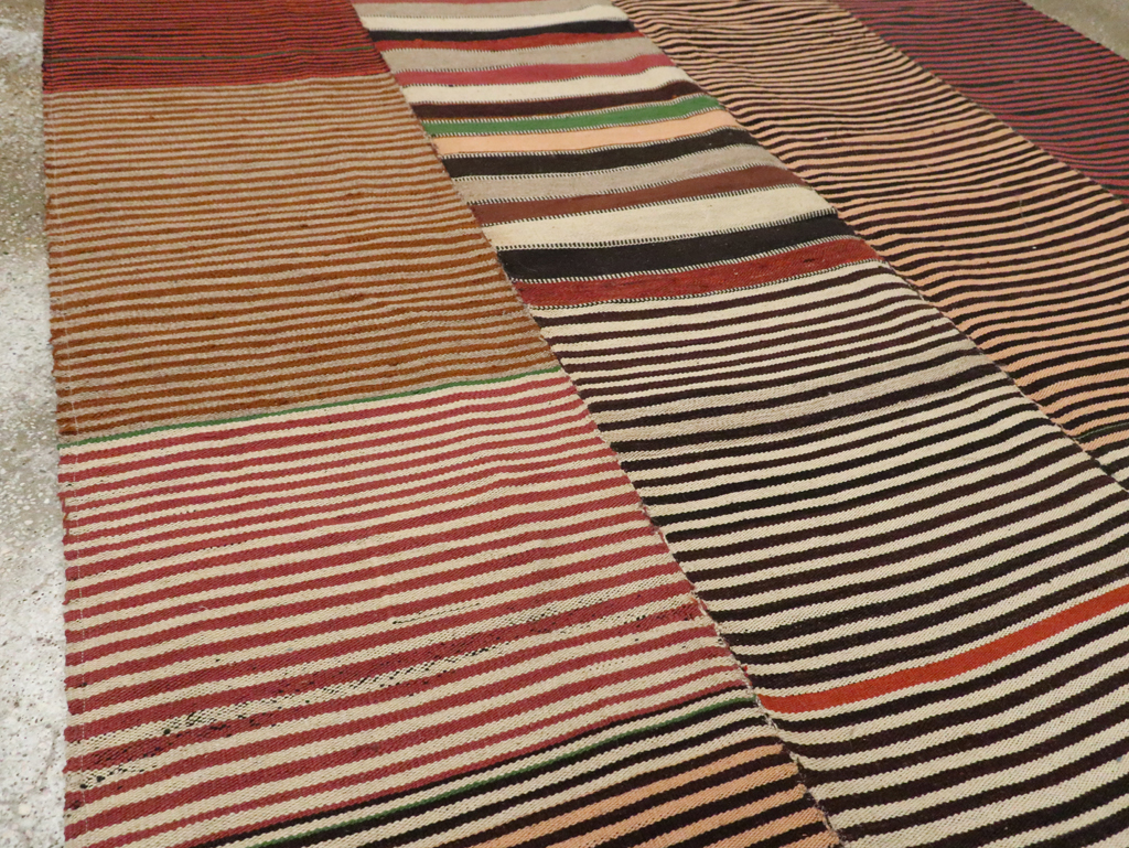 Vintage Turkish Flatweave Kilim Gallery Carpet, No.30177 - Gsblank