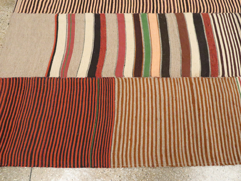 Vintage Turkish Flatweave Kilim Gallery Carpet, No.30177 - Gsblank
