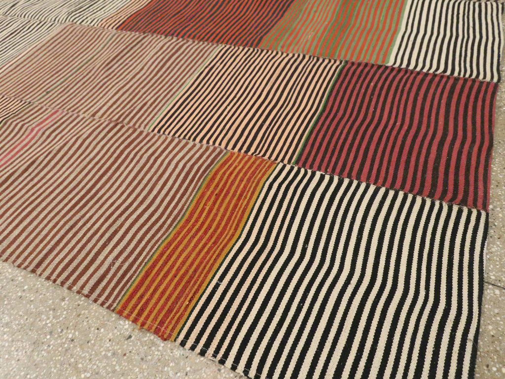 Vintage Turkish Flatweave Kilim Gallery Carpet, No.30177 - Gsblank