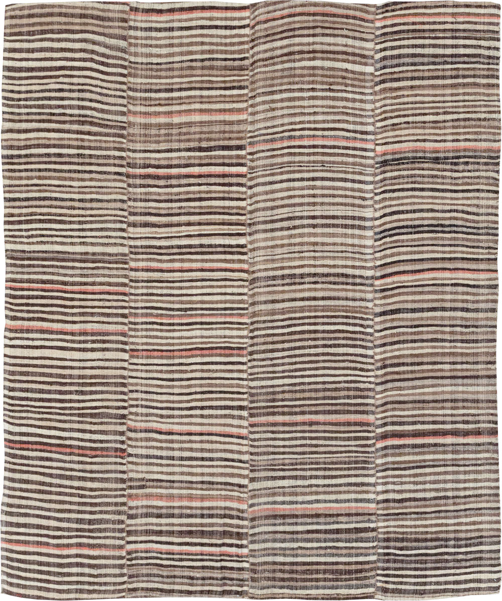 Vintage Persian Mazandaran Kilim Accent Carpet, No.30178 - Gsblank