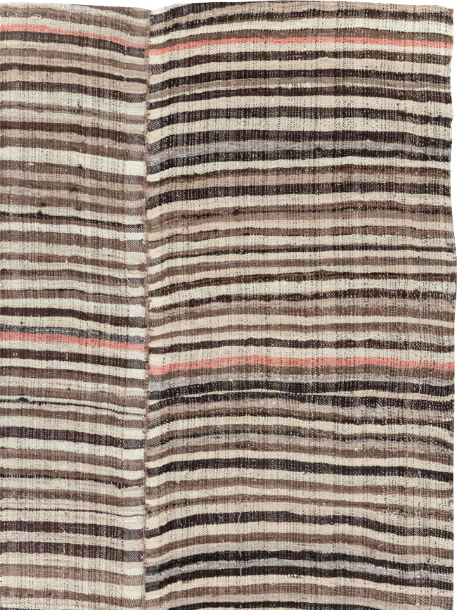 Vintage Persian Mazandaran Kilim Accent Carpet, No.30178 - Gsblank