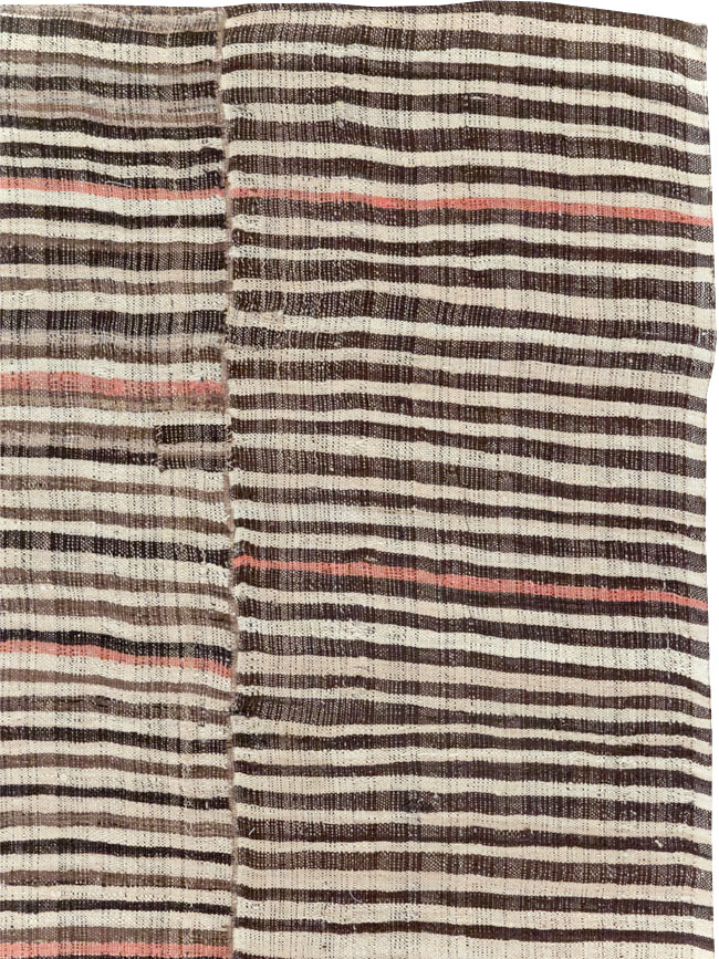 Vintage Persian Mazandaran Kilim Accent Carpet, No.30178 - Gsblank