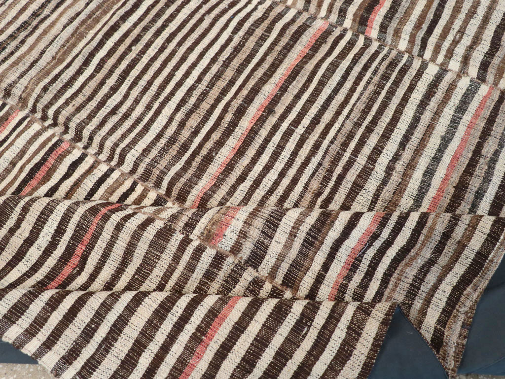 Vintage Persian Mazandaran Kilim Accent Carpet, No.30178 - Gsblank