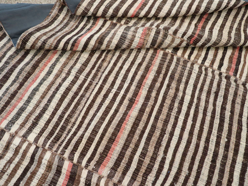 Vintage Persian Mazandaran Kilim Accent Carpet, No.30178 - Gsblank