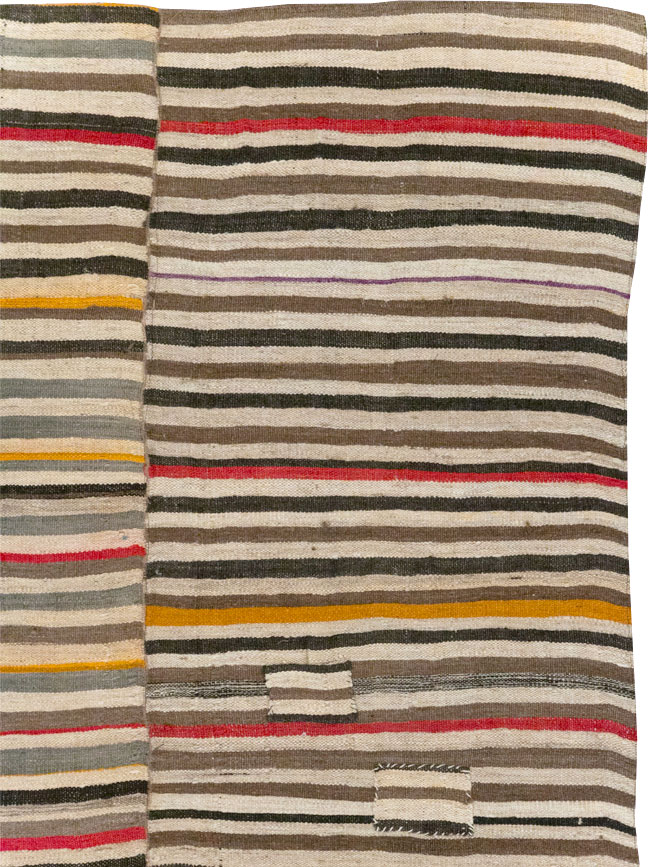 Vintage Persian Flatweave Kilim Accent Carpet, No.30179 - Gsblank