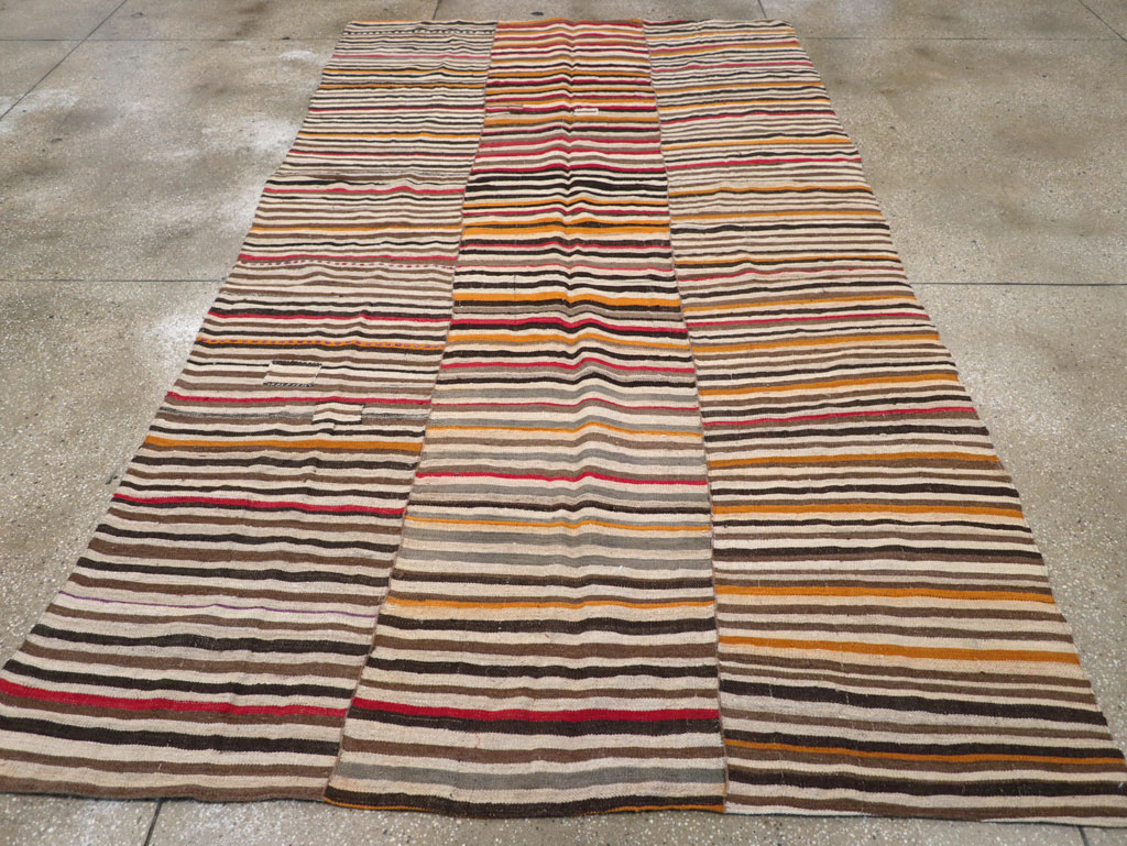 Vintage Persian Flatweave Kilim Accent Carpet, No.30179 - Gsblank