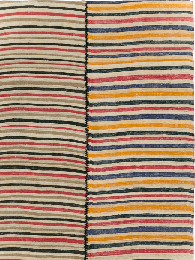 Vintage Mid-Century Persian Flatweave, No.30180 - Gsblank